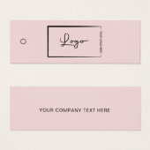 Pink Business Logo Label Hang Label Mini Visitekaartjes (Voorkant /achterkant)