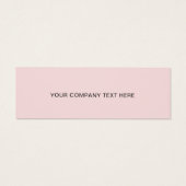 Pink Business Logo Label Hang Label Mini Visitekaartjes (Achterkant)