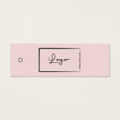 Pink Business Logo Label Hang Label Mini Visitekaartjes (Voorkant)