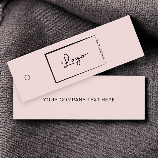 Pink Business Logo Label Hang Label Mini Visitekaartjes