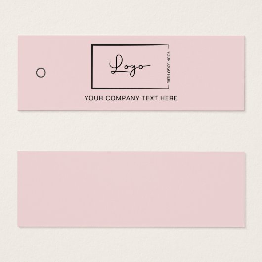 Pink Business Logo Label Hang Label Mini Visitekaartjes (Voorkant /achterkant)