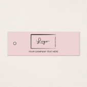 Pink Business Logo Label Hang Label Mini Visitekaartjes (Voorkant)