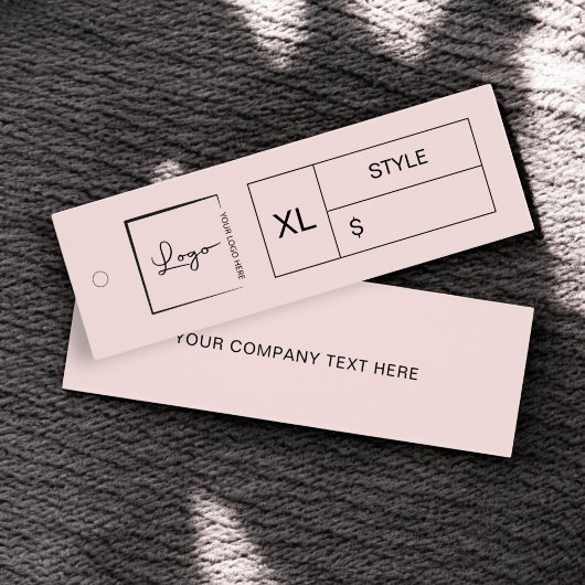 Pink Business Logo Prijs Label Hang Label Mini Visitekaartjes
