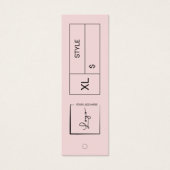 Pink Business Logo Prijslabel QR Code Hang Label Mini Visitekaartjes (Voorkant)