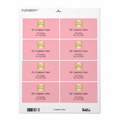 Pink business logo retour adres verzending etiket (Full Sheet)