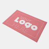 Pink Business Welcome Mat Company Logo Doormat (Schuin)