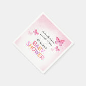 Pink Butterflies Girly Baby shower Servet (Hoek)