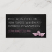 Pink Butterflies on black chalkboard Visitekaartje (Achterkant)