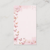 Pink Butterflies Sweet Sixteen Quinceanera QR RSVP Informatiekaartje (Achterkant)