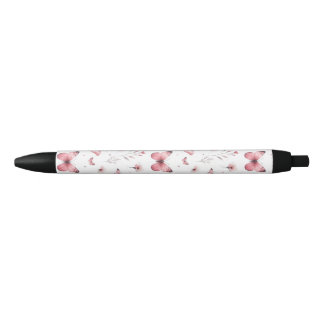 Pink Butterflies Zwarte Inkt Pen