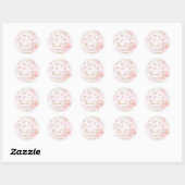 Pink Butterfly Baby shower Bedankt Ronde Sticker (Vel)