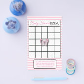Pink Butterfly Baby shower Games Flyer (Enkel)