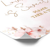 Pink Butterfly Baby shower Girl Love Is Sweet Poster (Hoek)
