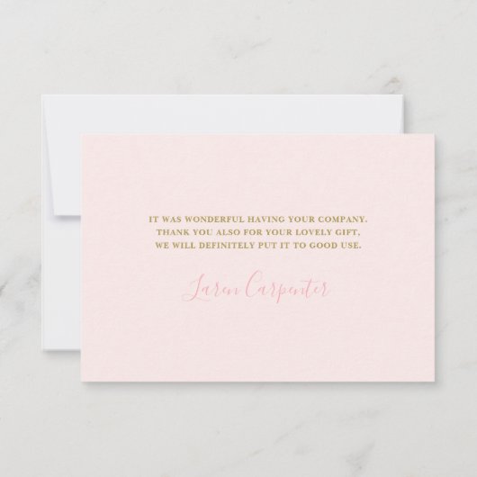 Pink Butterfly bloemenbedankkaart Bedankkaart (Achterkant)