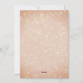 Pink Butterfly Christmas Glitter Feestdagenkaart (Achterkant)