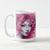 Pink Butterfly Coffee Mok (Links)