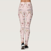 Pink Butterfly Custom Name Leggings (Achterkant)