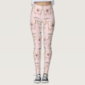 Pink Butterfly Custom Name Leggings (Voorkant)