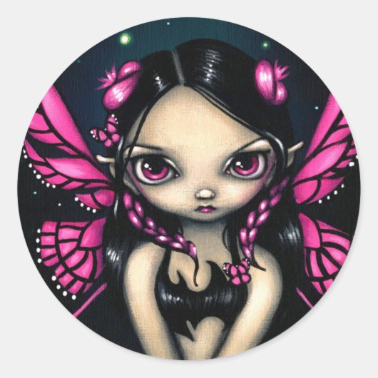 "Pink Butterfly Fairy" Sticker (Voorkant)