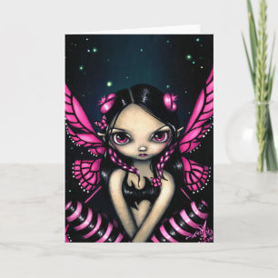 "Pink Butterfly Fairy" Wenskaart Kaart