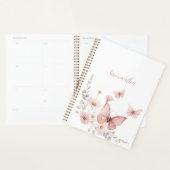 Pink Butterfly Floral Personalized Planner (Display)