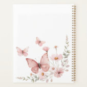 Pink Butterfly Floral Personalized Planner (Achterkant)
