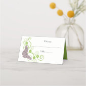 Pink Butterfly Floral Reception Place Card Plaatskaartje (Voorkant)