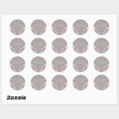 Pink Butterfly Floral Wedding Stickers (Vel)
