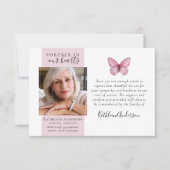 Pink Butterfly Fotobegrafenis Dank u kaarten (Voorkant)