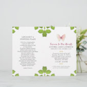 Pink Butterfly Funeral Memorial Service Programme (Staand voorkant)