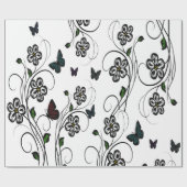 Pink Butterfly Garden Cadeaupapier (Vlak)