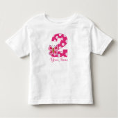 Pink Butterfly gepersonaliseerd Shirt voor de 2e v (Voorkant)