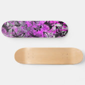 Pink Butterfly Graffiti Skateboard (Horizontaal)
