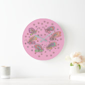 Pink Butterfly Lady Grote Klok (Huis)