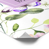 Pink Butterfly Lavender Arch Welcome Baby Shower Poster (Hoek)