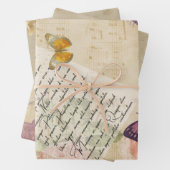 Pink Butterfly Symphony Inpakpapier Vel (In situ)