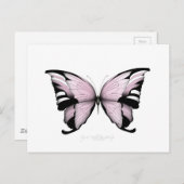Pink Butterfly Wild Roos Bishop Briefkaart (Voorkant / Achterkant)