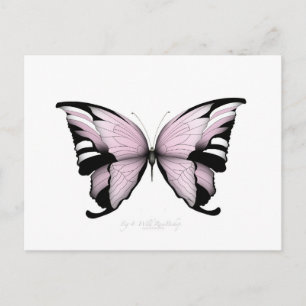 Pink Butterfly Wild Roos Bishop Briefkaart