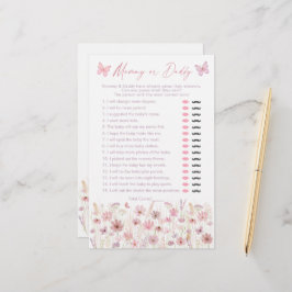 Pink Butterfly Wildflowers Guess Who Said It Game