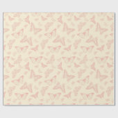 PINK BUTTERFLY Wrapping Paper Cadeaupapier (Vlak)