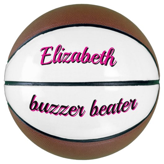 Pink Buzzer Beater Basketball Basketbal (Voorkant)