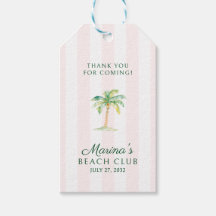 Pink Cabana Stripes Palm Beach Club Thank You
