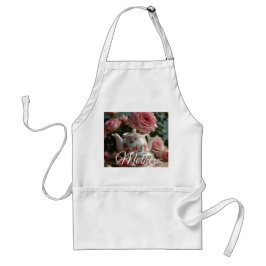 Pink Cabbage Rose Tea Apron Standaard Schort