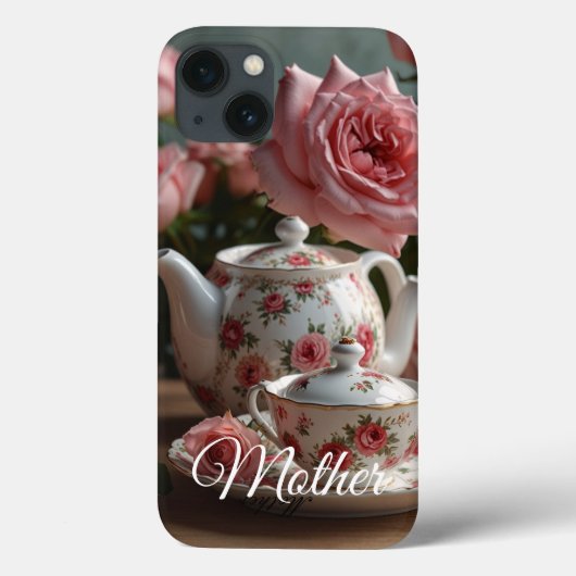 Pink Cabbage Rose Tea iPhone / iPad case (Achterkant)
