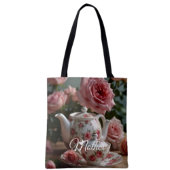 Pink Cabbage Rose Tea  Tote Bag
