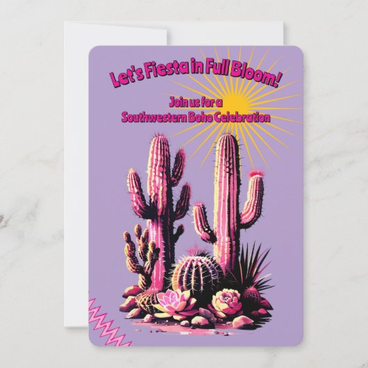 Pink Cacti Batch Kaart (Voorkant)