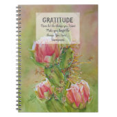Pink Cactus Flower Gratitude Notitieboek (Voorkant)