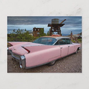 PINK CADDY CAR-Briefkaarten Briefkaart