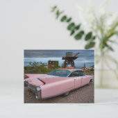 PINK CADDY CAR-Briefkaarten Briefkaart (Staand voorkant)
