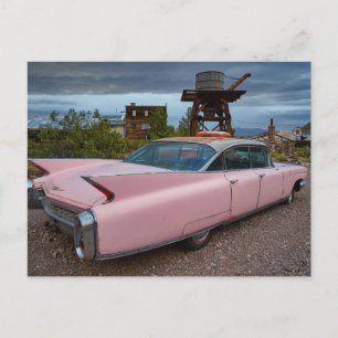 PINK CADDY CAR-Briefkaarten Briefkaart